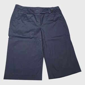Ann Taylor Margo Women's Bermuda Shorts, Summer, Vacation Navy Blue Size 10‎